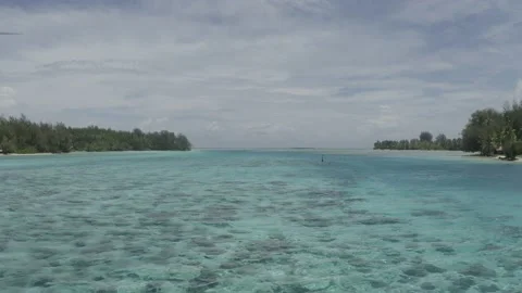 French Polynesia Mo'orea Channel Stock Footage 168724442