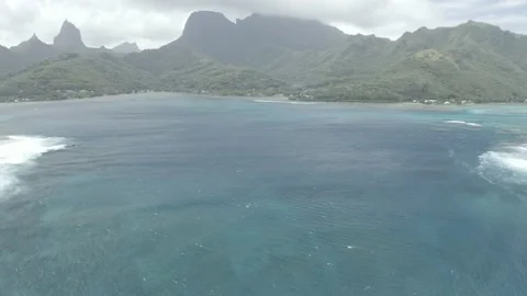 French Polynesia Moorea on a cloudy day Stock Footage 168727511