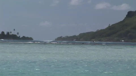 French Polynesia Tahitian Man Singing in Boat Stock Footage 42797072
