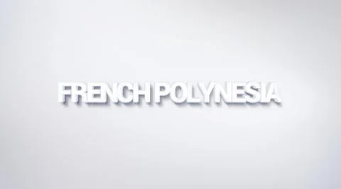 French Polynesia, text design. calligraphy. Typography poster. Usable as Wall Stock Photos