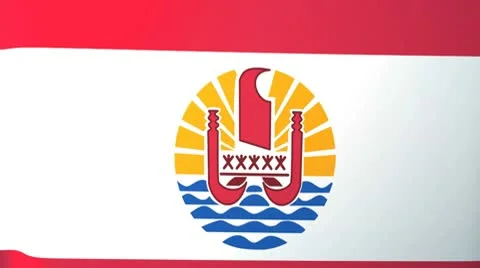 French Polynesia Waving Flag Stock Footage 10761865