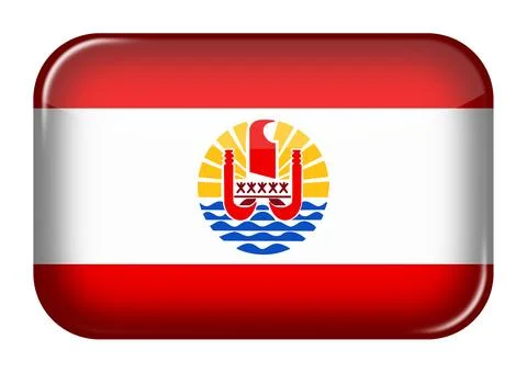 French Polynesia web icon button Illustrazione stock
