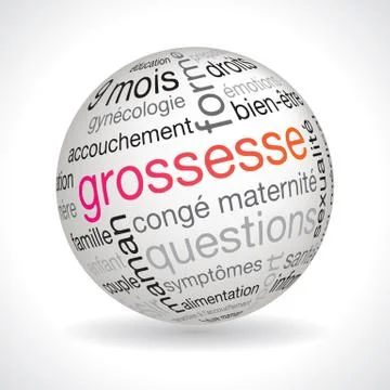 French pregnancy theme sphere Stock Illustration