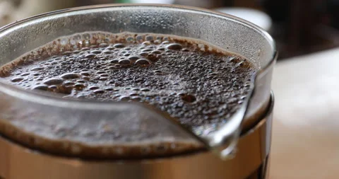 French Press Coffee Stock Footage 133526138