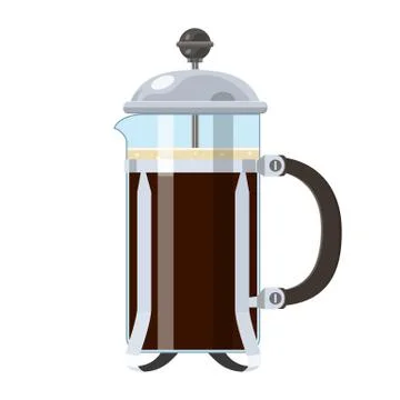 French press coffee icon Stock Illustration