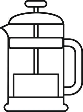 French press coffee Stock Illustration