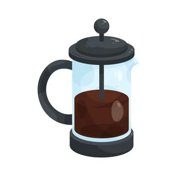 French press coffee maker Stock Illustration