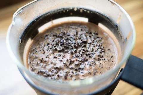 French press coffee making 18 Stock Photos