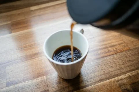 French press coffee making 6 Stock Photos