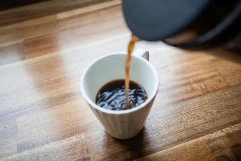 French press coffee making 7 Stock Photos