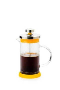 French Press for Coffee 스톡 사진