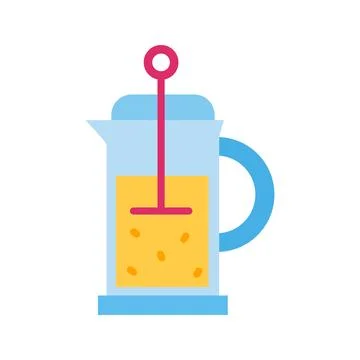French Press Icon Image. Stock Illustration