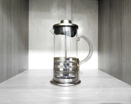 French press for making coffee Stock Photos