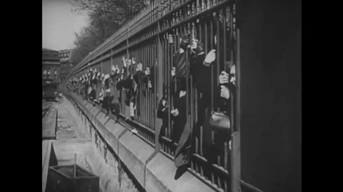 French prisoners of war in Germany return home to Paris via train in 1946, Stock Footage 137249712