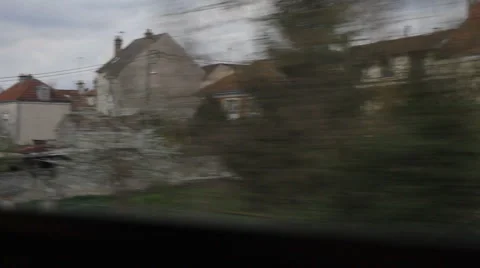 French province of view from a train Stock Footage 4281149