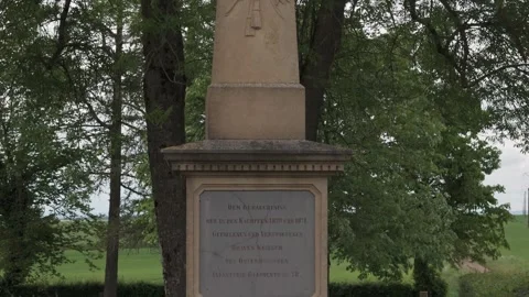 French prussian monument of the war in 1870 Gorze near Metz France Stock Footage 302834075