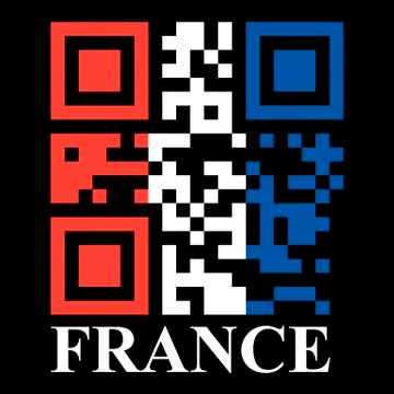 French qr code flag Illustrazione stock