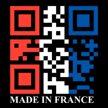 French qr code flag Stock Illustration