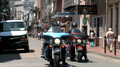 French Quarter Bikers Stock Footage 781653