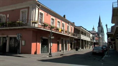 French Quarter Corner-ws Stock-Footage 781660