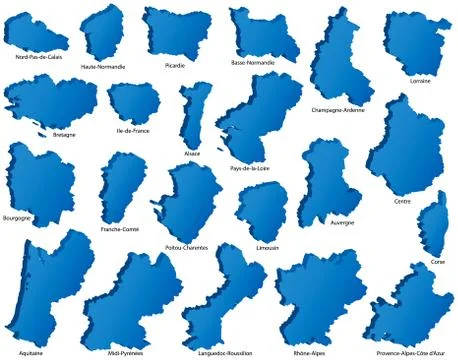 French regions Illustration