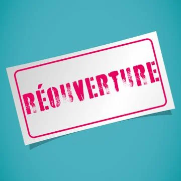 French reopening stamp Stock Illustration