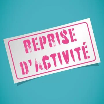 French reopening stamp Stock Illustration