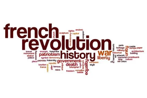 French revolution word cloud Stock Illustration