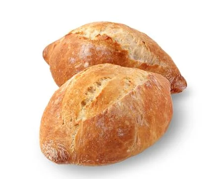 French roll, isolate. Stock Photos