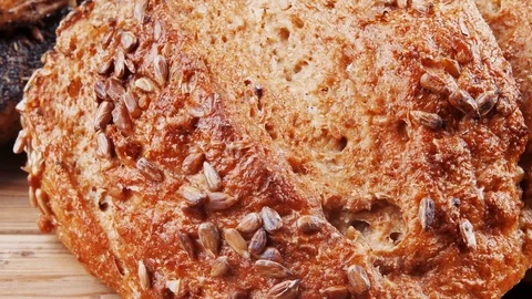 French rye breads and baguettes Vídeos de archivo 88888794