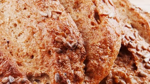 French rye breads and baguettes Video stock 88922401
