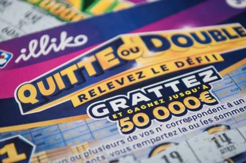 French Scratching game ticket collection Stock Photos