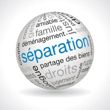 French separation theme sphere Stock Illustration