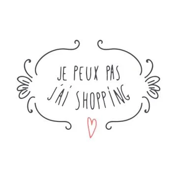 French shopping background Stock Illustration
