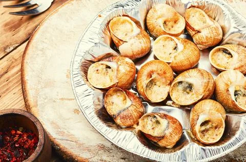 French snail dish Stock Photos