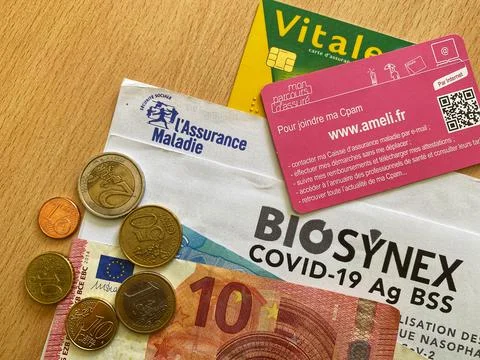 French Social Security system covers the health expenses using vitale card Stock Photos