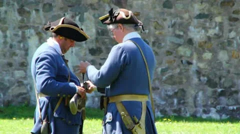 French Soldier Misfires Muzzle Loader Stock Footage 11878596