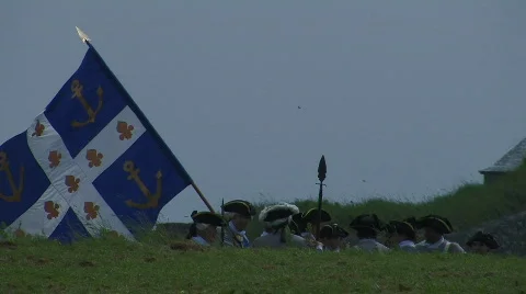 FRENCH SOLDIERS WITH FLAG Stock Footage 310859