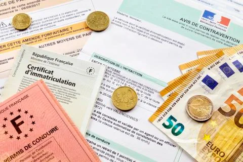French speeding ticket Stock Photos