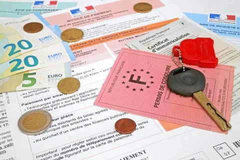 French speeding ticket Stock Photos