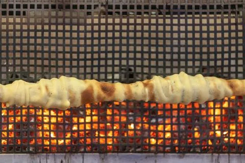 French spit cake in making Stock Photos