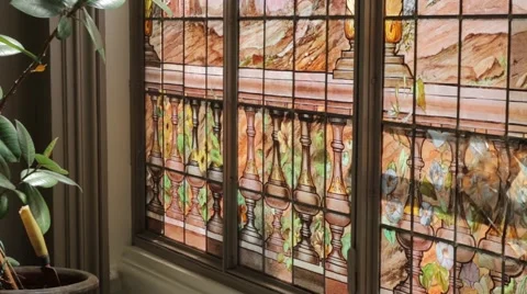 French Stained Glass Stock Footage 52856006