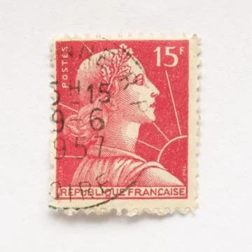 French stamp Stock Photos