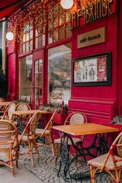 French style cafe Stock Photos