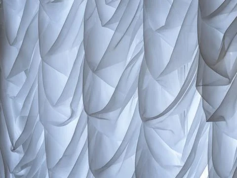 French style, murphy drapes, translucent white curtain on window, background Foto stock