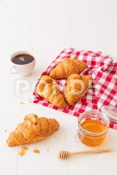 French style pastry - Croissants Stock Photos