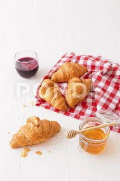 French style pastry - Croissants Stock Photos