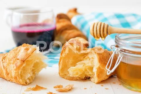 French style pastry - Croissants Stock Photos
