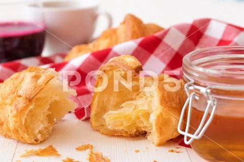 French style pastry - Croissants Stock Photos