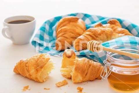 French style pastry - Croissants Stock Photos